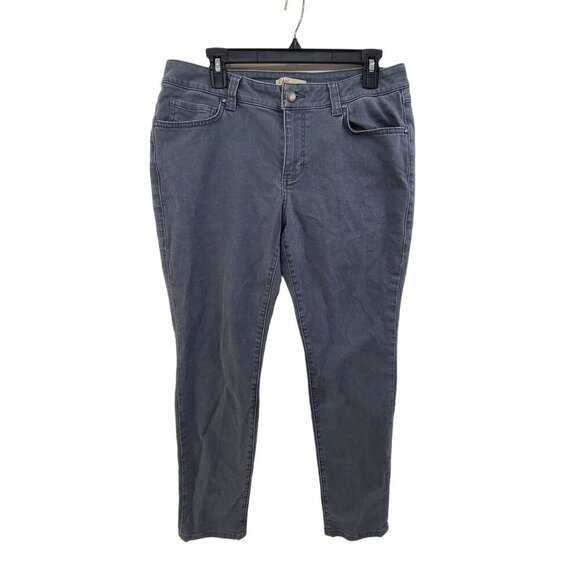 CAbi JEANS #326 BREE SKINNY GRAPHITE GREY DENIM STRETCH 5 POCKET JEANS SIZE 12 - Picture 2 of 9